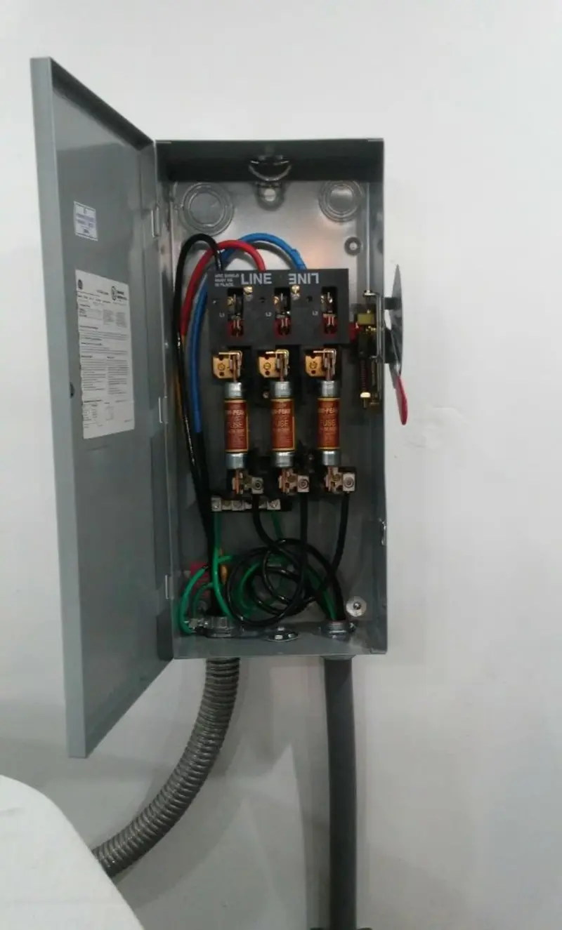 Three-phase disconnect switch installed for Electrical Wiring & Rewiring in New Square